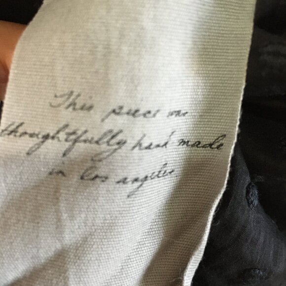 Raquel Allegra Womens 2 Polka Dot Embroidered Button Down Blouse Long Sleeves - Picture 10 of 16